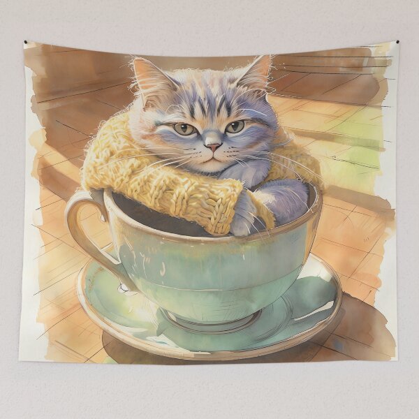 Item preview, Teacup Snooze designed and sold by ONYX Pixee.