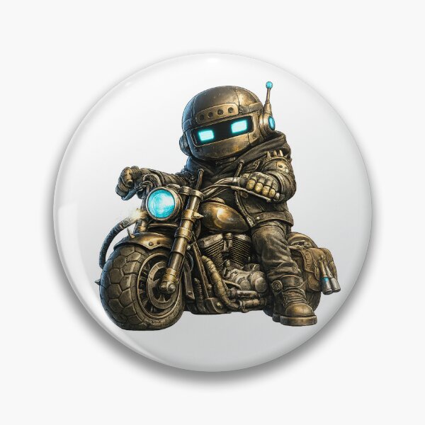 Item preview, Cute Robot Riding Motorcycle designed and sold by Yomere.