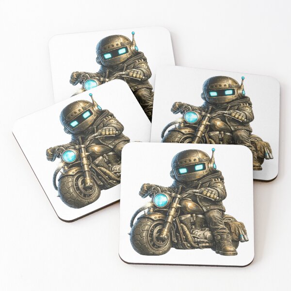 Item preview, Cute Robot Riding Motorcycle designed and sold by Yomere.