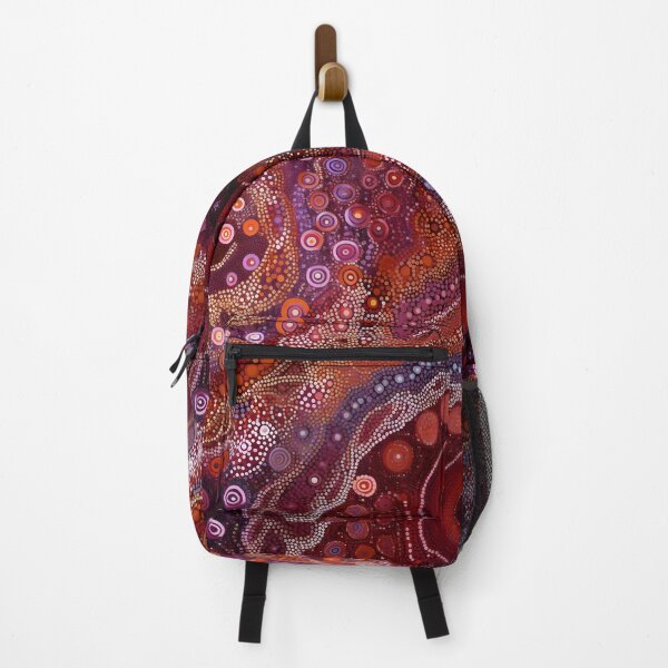 Item preview, Aboriginal Inspired Dot Art - Crimson Desert Abstract Pattern designed and sold by GrinGalore.
