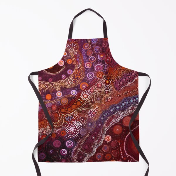 Item preview, Aboriginal Inspired Dot Art - Crimson Desert Abstract Pattern designed and sold by GrinGalore.