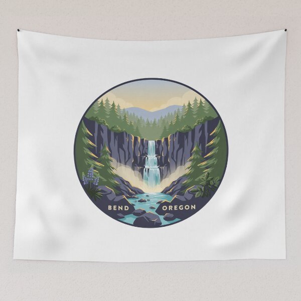 Item preview, Bend Oregon: Waterfall Forest Scene designed and sold by CircinusStore.