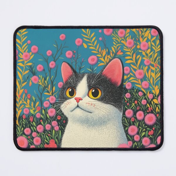 Item preview, Blooming Flowers and Happy Little Cats designed and sold by huemsalarsti.