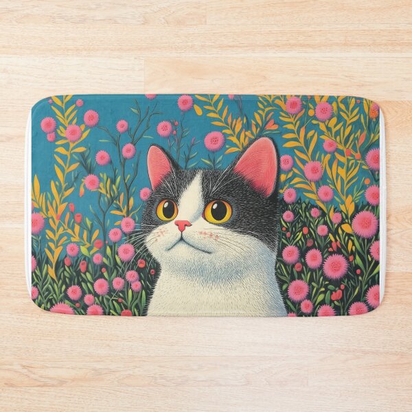Item preview, Blooming Flowers and Happy Little Cats designed and sold by huemsalarsti.