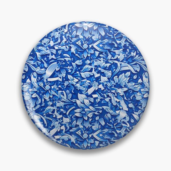 Item preview, Blue floral ornamental pattern designed and sold by Sigtrix.
