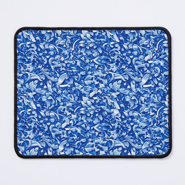 Item preview, Blue floral ornamental pattern designed and sold by Sigtrix.