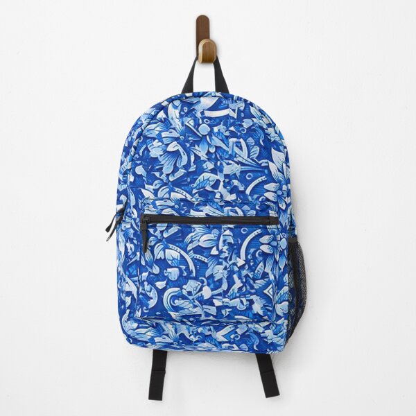 Item preview, Blue floral ornamental pattern designed and sold by Sigtrix.