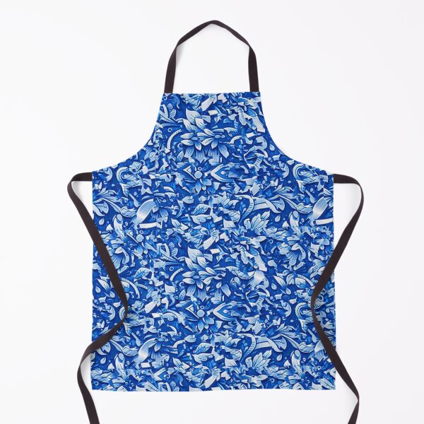 Item preview, Blue floral ornamental pattern designed and sold by Sigtrix.