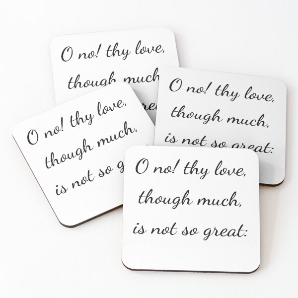 Item preview, “O no! thy love, though much, is not so great:” - handwriting black designed and sold by ariksworld.