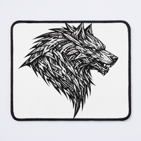 Item preview, Cyberpunk Geometric Tech Wolf designed and sold by ZenRave Designs.