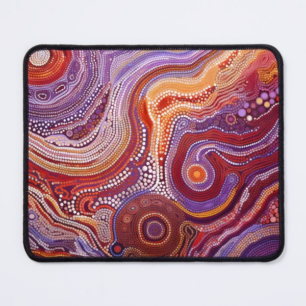 Item preview, Aboriginal Inspired Dot Art - Purple Desert Painting Abstract Pattern designed and sold by GrinGalore.