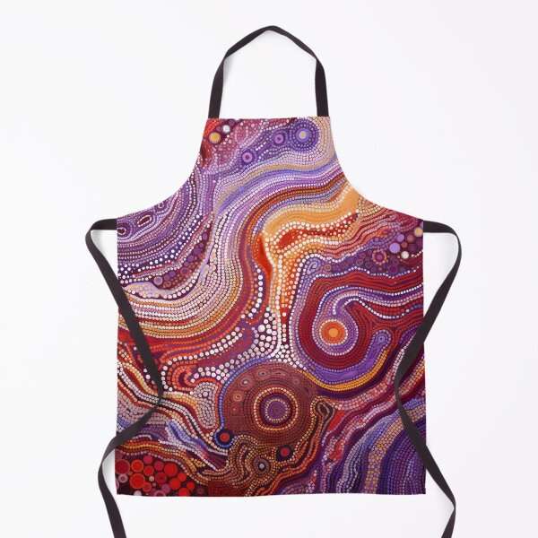 Item preview, Aboriginal Inspired Dot Art - Purple Desert Painting Abstract Pattern designed and sold by GrinGalore.