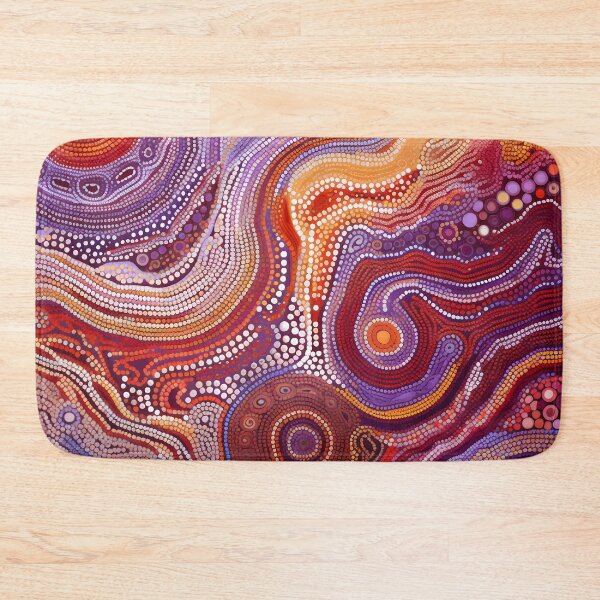 Item preview, Aboriginal Inspired Dot Art - Purple Desert Painting Abstract Pattern designed and sold by GrinGalore.
