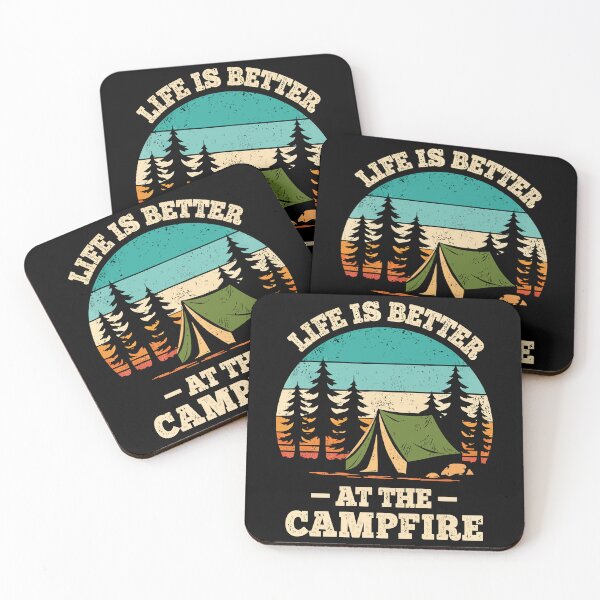 Item preview, Life Is Better At The Campfire - Camping Tent Nature Art designed and sold by BendyBeasts.