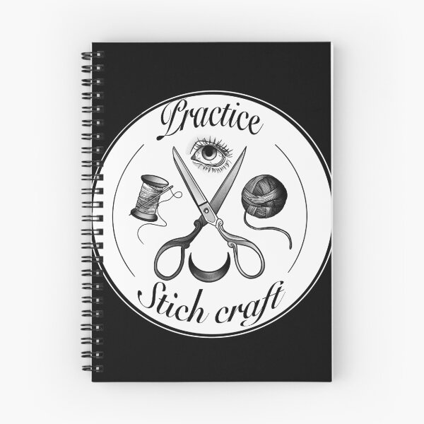 Item preview, Stitchcraft Occult Sewing Pun Illustration designed and sold by suzysworld.