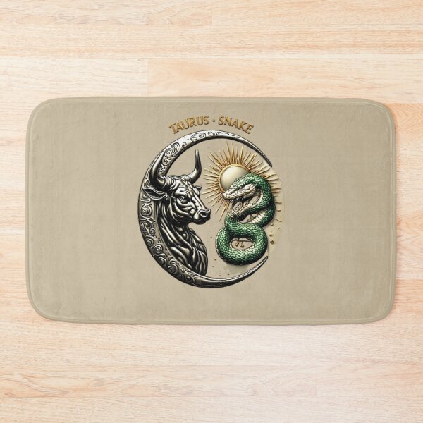 Item preview, Taurus & Snake Celestial Vintage Enamel Sign | Luxury Zodiac Art designed and sold by Shift-Bloom.