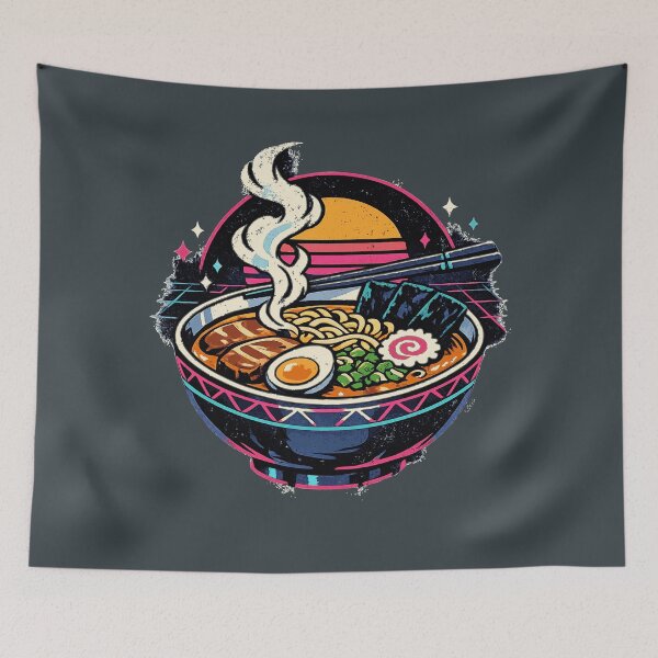Item preview,  Neon Retro Anime Ramen Bowl designed and sold by KungPowUnicorn.