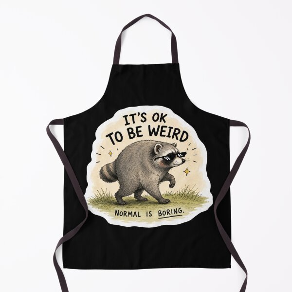 Item preview, It’s OK to Be Weird Jimothy Raccoon designed and sold by PatternFly.