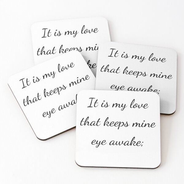 Item preview, “It is my love that keeps mine eye awake;” - handwriting black designed and sold by ariksworld.