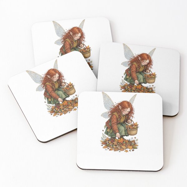 Item preview, Autumn Fairy Gathering Fall Leaves Cottagecore Fairy Goblincore designed and sold by Neurospicy Trolls.