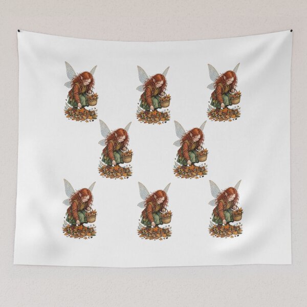 Item preview, Autumn Fairy Gathering Fall Leaves Cottagecore Fairy Goblincore designed and sold by Neurospicy Trolls.