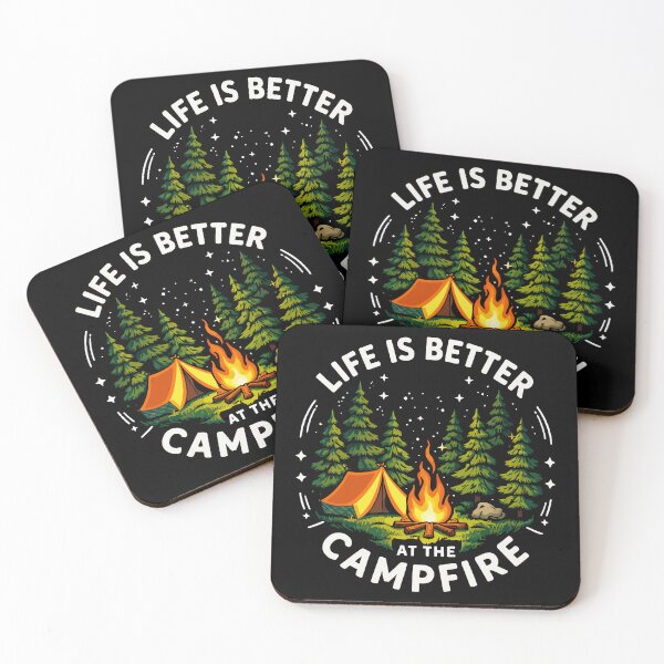 Item preview, Life Is Better At The Campfire - Camping Tent Nature Art designed and sold by BendyBeasts.