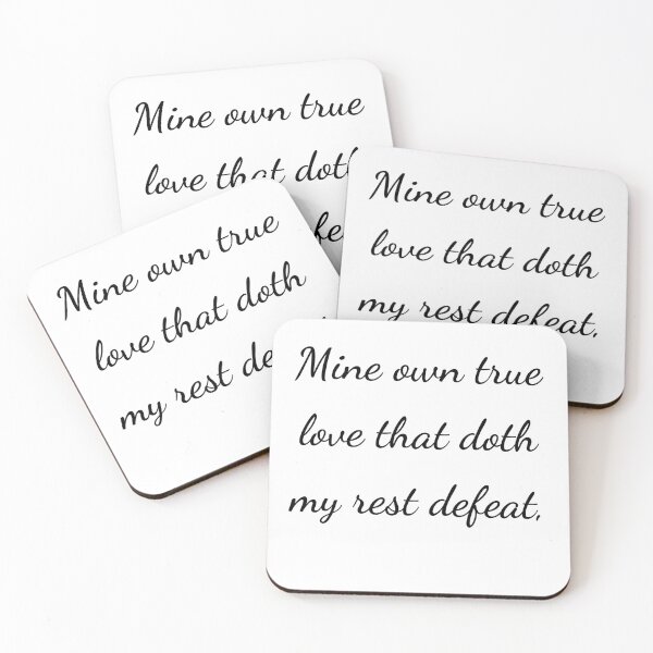 Item preview, “Mine own true love that doth my rest defeat,” - handwriting black designed and sold by ariksworld.