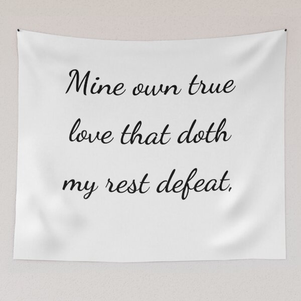 Item preview, “Mine own true love that doth my rest defeat,” - handwriting black designed and sold by ariksworld.