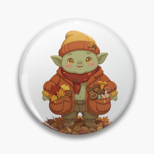 Item preview, Cute Autumn Goblin Goblincore Fall Leaves Mushroom Cozy Goblincore designed and sold by Neurospicy Trolls.