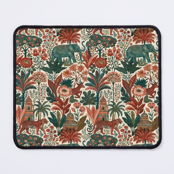 Item preview, Indian Colonial Garden with Elephants and Tigers designed and sold by AntiqueImages.