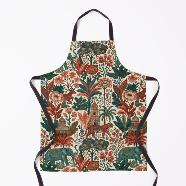 Item preview, Indian Colonial Garden with Elephants and Tigers designed and sold by AntiqueImages.