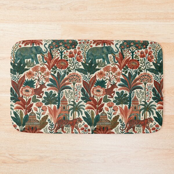 Item preview, Indian Colonial Garden with Elephants and Tigers designed and sold by AntiqueImages.