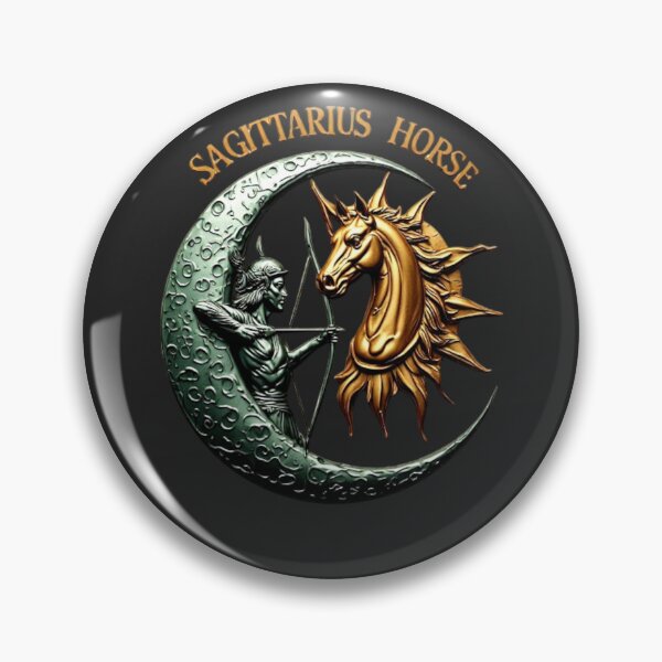 Item preview, Sagittarius & Horse Celestial Vintage Enamel Sign | Luxury Zodiac Art designed and sold by Shift-Bloom.