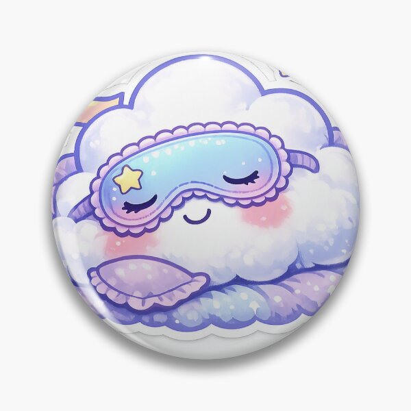 Item preview, Sleepy Cloud Sticker Dreamy Kawaii Aesthetic for Dreamers & Cozy Lovers designed and sold by CutePrintCorner.