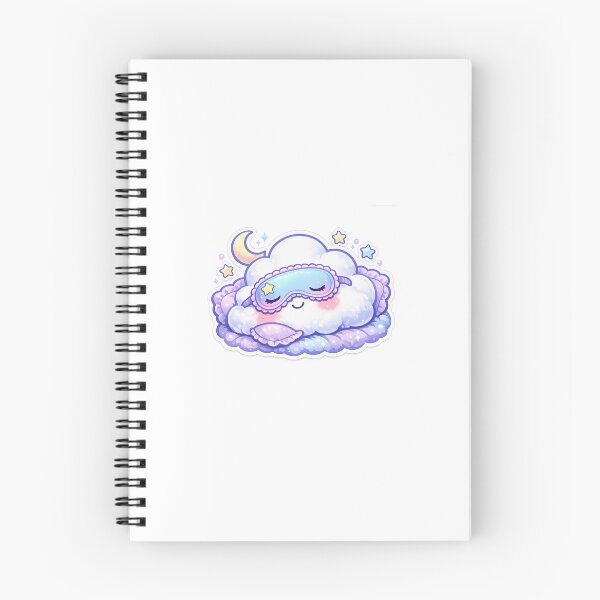 Item preview, Sleepy Cloud Sticker Dreamy Kawaii Aesthetic for Dreamers & Cozy Lovers designed and sold by CutePrintCorner.