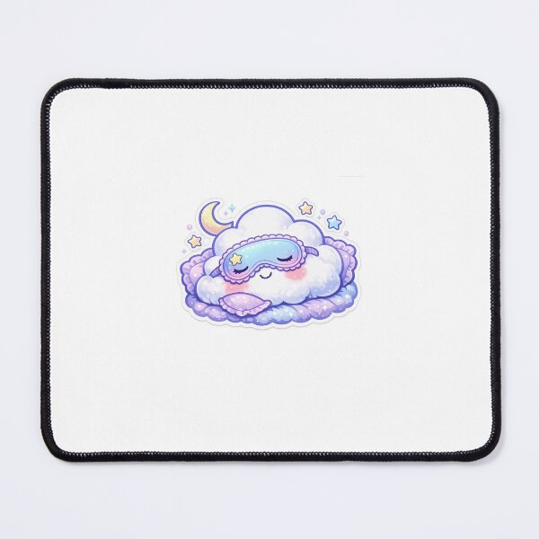 Item preview, Sleepy Cloud Sticker Dreamy Kawaii Aesthetic for Dreamers & Cozy Lovers designed and sold by CutePrintCorner.