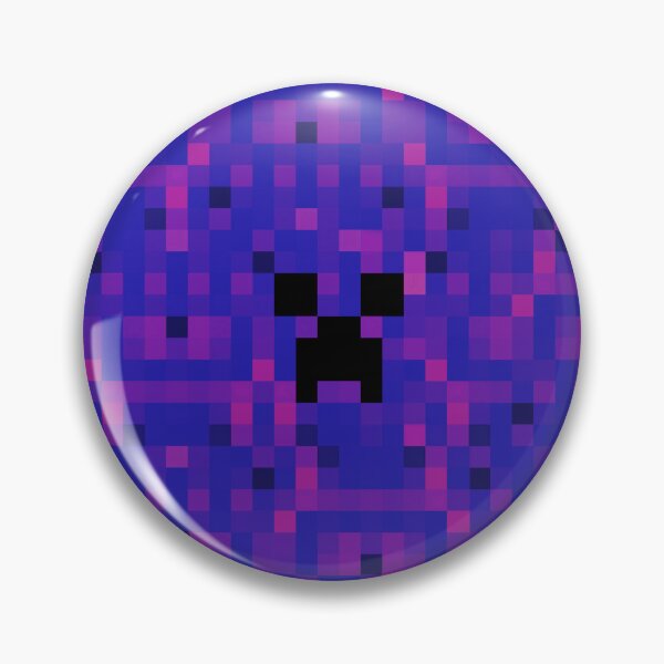 Item preview, Blue blocky gaming pattern creeper minecrafter designed and sold by Infdesigner.