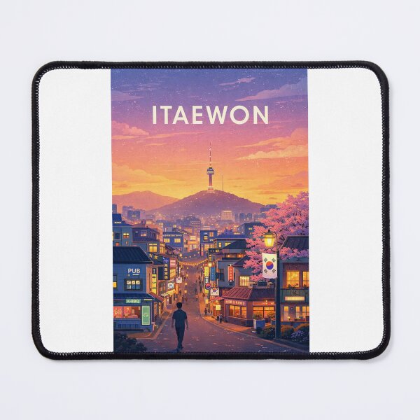 Item preview, Itaewon Seoul Sunset beneath N Seoul Tower designed and sold by Places On Earth.