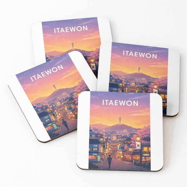 Item preview, Itaewon Seoul Sunset beneath N Seoul Tower designed and sold by Places On Earth.