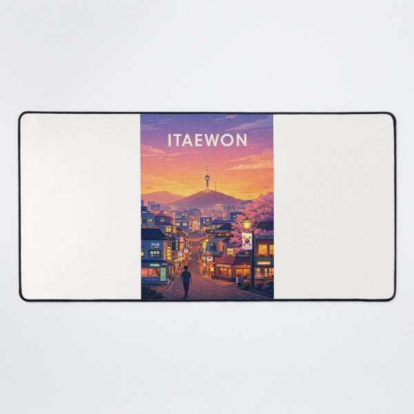 Item preview, Itaewon Seoul Sunset beneath N Seoul Tower designed and sold by Places On Earth.