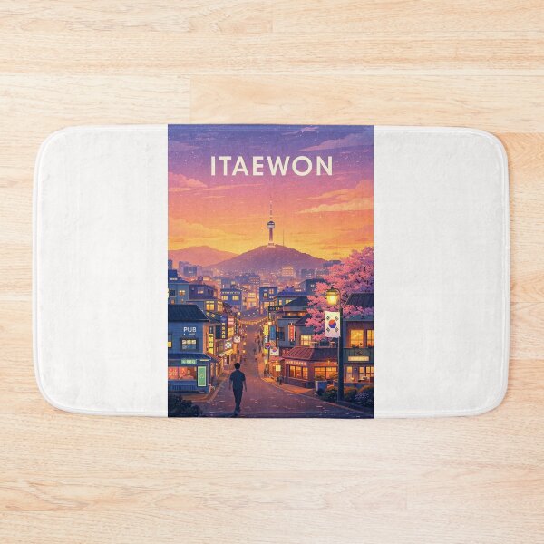 Item preview, Itaewon Seoul Sunset beneath N Seoul Tower designed and sold by Places On Earth.
