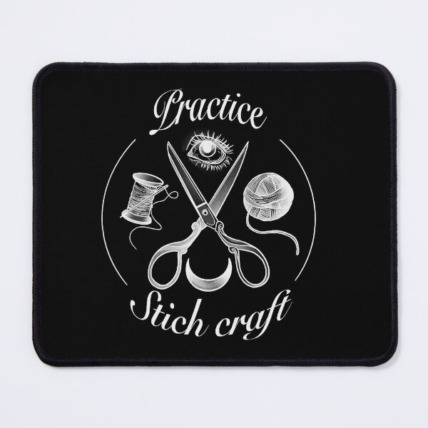 Item preview, Stitchcraft Occult Sewing Pun Illustration designed and sold by suzysworld.