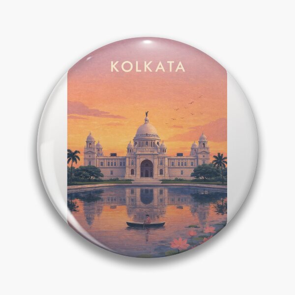Item preview, Kolkata Victoria Memorial Lotus Lake Reflection designed and sold by Places On Earth.