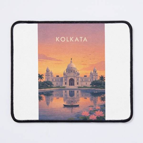 Item preview, Kolkata Victoria Memorial Lotus Lake Reflection designed and sold by Places On Earth.