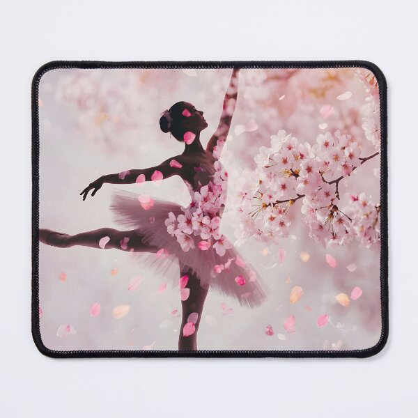 Item preview, Sakura Ballet Dancer – Cherry Blossom Floral Art Print | Elegant Pink Spring Wall Art designed and sold by DreamyWallVibes.