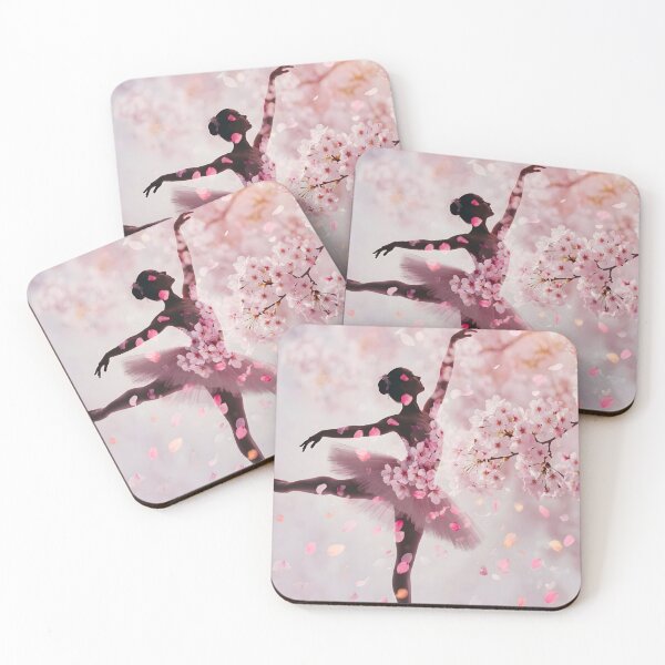 Item preview, Sakura Ballet Dancer – Cherry Blossom Floral Art Print | Elegant Pink Spring Wall Art designed and sold by DreamyWallVibes.