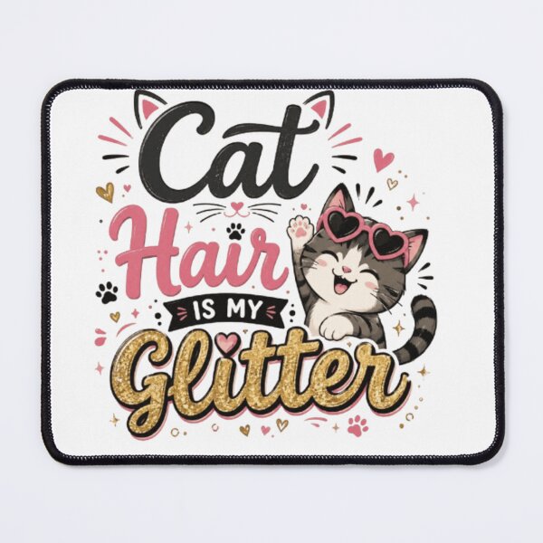 Item preview, Cat Hair Is My Glitter Funny Cute Cat Mom T-Shirt designed and sold by 1PRINTORA1.