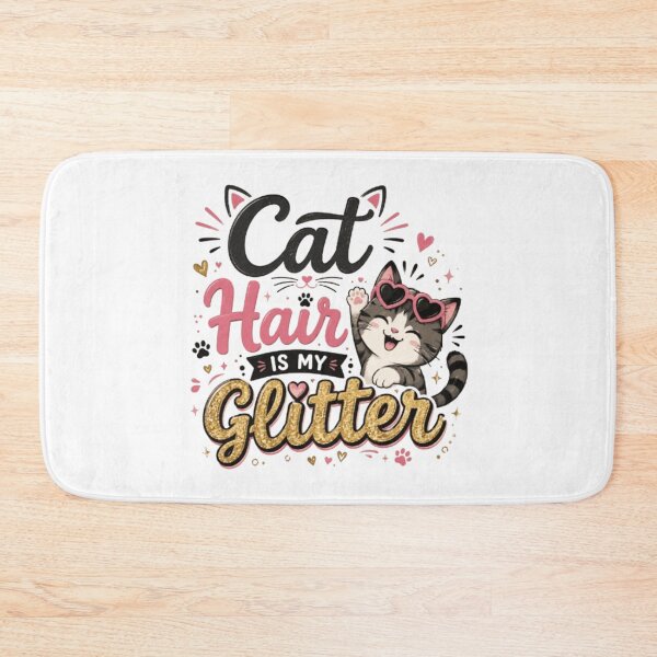 Item preview, Cat Hair Is My Glitter Funny Cute Cat Mom T-Shirt designed and sold by 1PRINTORA1.