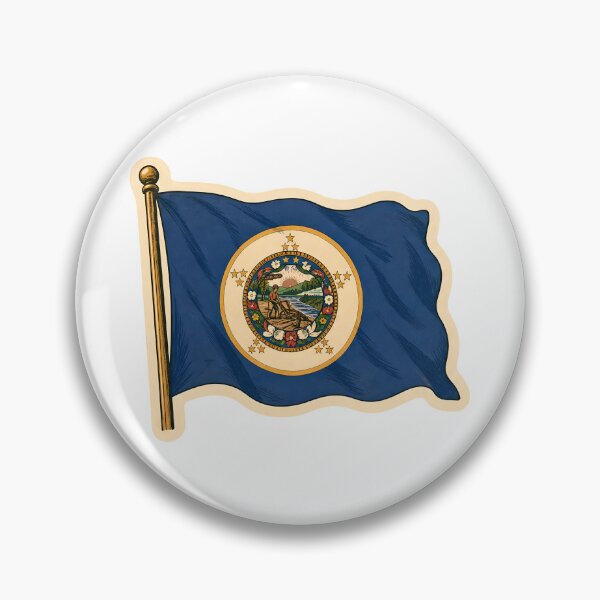 Item preview, Minnesota State Flag Watercolor designed and sold by ChemicalXShop.