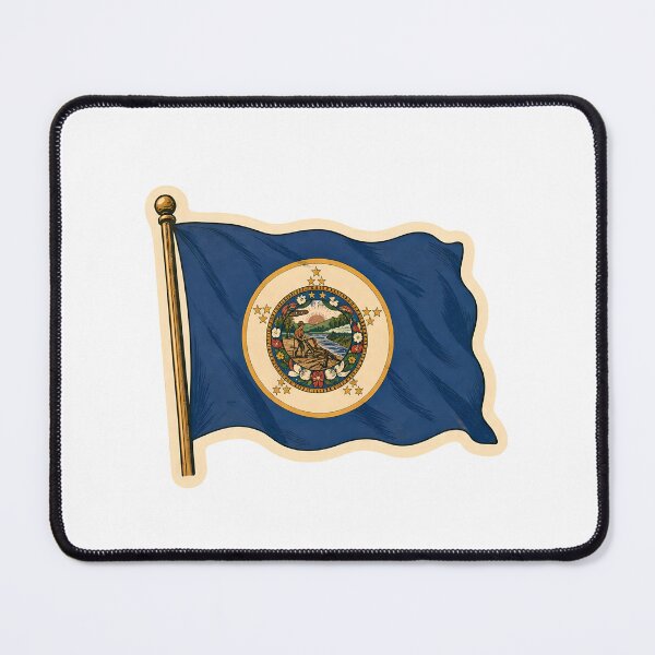 Item preview, Minnesota State Flag Watercolor designed and sold by ChemicalXShop.